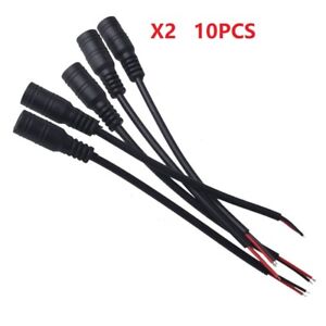 5.5x2.1 Plug DC male/Female Cable Wire Connector For 3528 5050 LED Strip 5/10pcs
