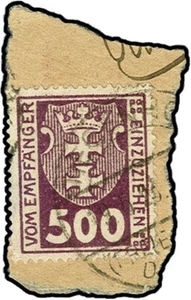 Gdansk Mi. P19x stamped postage stamp photo certificate Gruber BPP Mi. 700,- KR9900414 - Picture 1 of 3