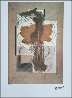 PABLO PICASSO * Collage with...* 38 x 28 cm * signed lithograph*limited # xx/250 - Bild 1 von 4