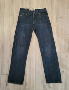 Levi’s Big Boys 514 Jeans Size 14 Regular Fit 27x27 Blue Straight Leg Dark Wash - Picture 1 of 5
