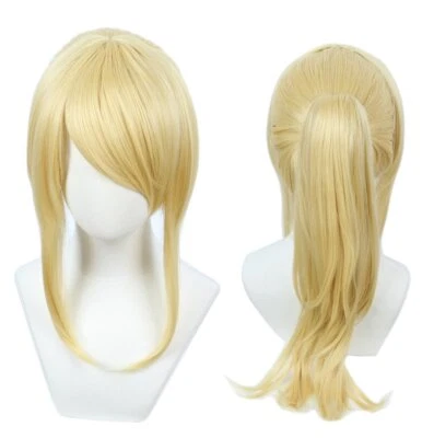 Womens Blonde Wig Costume Cosplay Wig + 50cm Ponytail - Image 1 of 4
