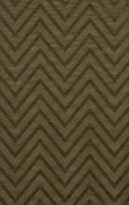 Green Transitional Hand Hooked Stripes Chevrons Zig Zags Area Rug Striped DV4 - Picture 1 of 35