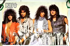 Vintage 80s KISS Poster 1514 Funky 22" x 34" Group No Makeup 1984 Neil Zolzower - Picture 1 of 15
