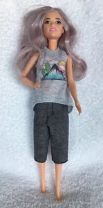 Mattel Barbie Lavender Purple Hair Mountain Sunset Shirt - Picture 1 of 12
