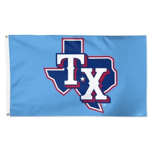 TEXAS RANGERS TX BLUE 3'X5' DELUXE FLAG NEW WINCRAFT ๐ - Picture 1 of 1