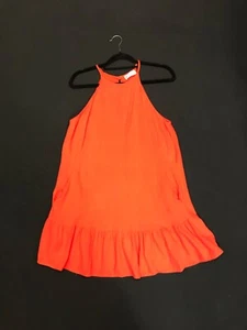 The Impeccable Pig Dress Womens L Sleeveless Halter Ruffle Hem w/Pockets - Picture 1 of 6