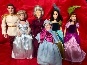 Disney Cinderella Porcelain Dolls 19" Set Limited Edition Rare - Picture 1 of 8