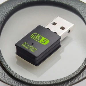 100PC 2in1 AC600 600Mbps 2.4G 5GMini USB WiFi Wireless + Bluetooth 5.0 AdapteUM - Picture 1 of 10