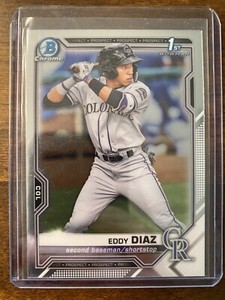 Eddy Diaz 2021 Bowman Chrome Prospects 1st #BCP-33 Colorado Rockies RC