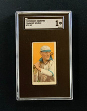 1909-11 T206 Piedmont Back Baseball Card Kaiser Wilhelm with Bat Graded SGC 1