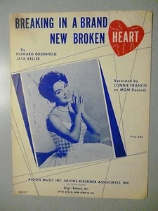 Partituras BREAKING IN A BRAND NEW BREAKEN HEART CONNIE FRANCIS 1961 PVG Pop #7 - Imagen 1 de 2