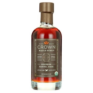 Crown Maple Bourbon Barrel Aged Organic Syrup, 8.5 Fl Oz - Picture 1 of 5