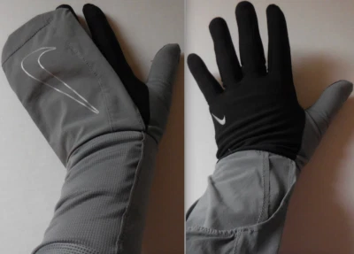 Nike Transform Running Gloves Men Smoke Grey/Black/Silver Large - Image 1 of 4