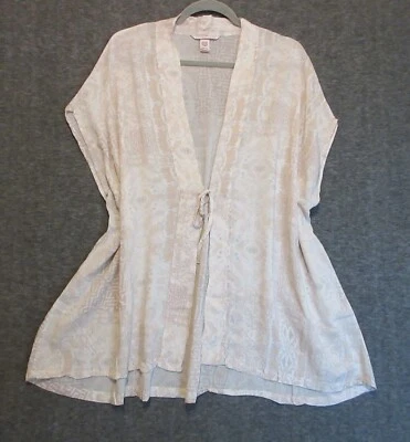 Victoria’s Secret Kimono Mujer Talla Única Malva/Blanco Abierto Corbata Frontal Bata Foto 1 de 4