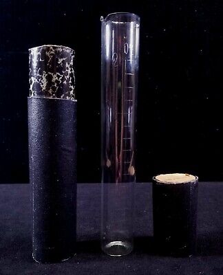 Antique 1800s Hand Blown German 2 Oz Gradiated Beaker Tube In Cardboard Case 6.5 • 66.79$