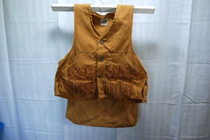 Vtg Duxbak Canvas Hunting Shooting Vest Jacket with game pouch - Picture 1 of 5