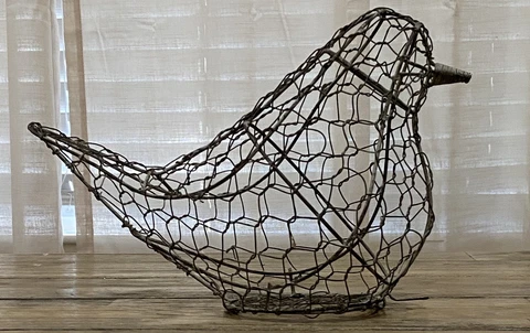 Rustic Wire Bird Potpourri Holder Farmhouse Decor Cover