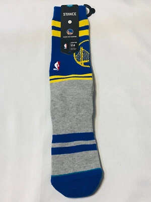 Golden State Warriors Socks Large 8-12 Crew Height Medium Cushion Official NBA - Image 1 of 4