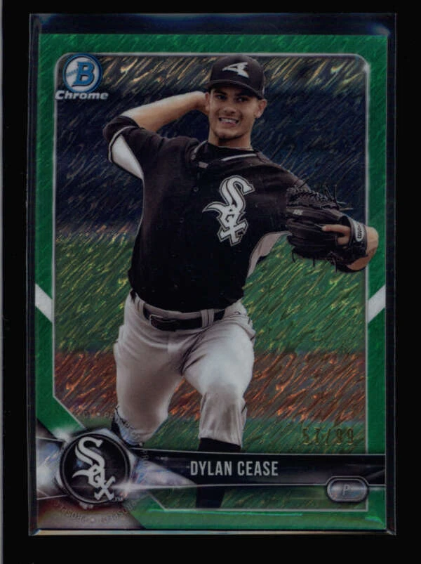 DYLAN CEASE 2018 BOWMAN CHROME #BCP175 ROOKIE GREEN SHIMMER REFRACTOR /99 BA4277 - Image 1 of 1