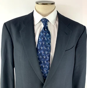 Armani Collezioni 43L Charcoal Gray Three Button Sport Coat Wool Silk Blend - Picture 1 of 7