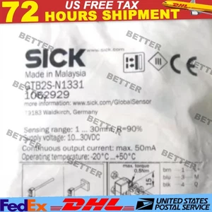 New SICK GTB2S-N1331 1062929 GTB2SN1331 Miniature Photoelectric Sensors Original - Picture 1 of 5