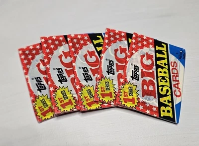(5) 1989 Topps GRANDE Béisbol 1ª Serie Paquetes (7 Tarjetas) ¡Sellado de Fábrica!! Foto 1 de 2