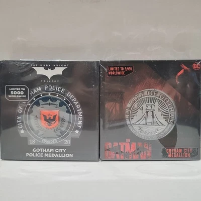 Batman Gotham City Medallion and Police Badge Set Of 2 Official Figurines - Image 1 of 4