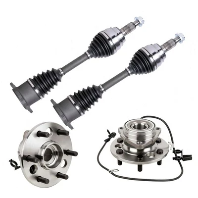 Cojinete de cubo de rueda de eje CV delantero de 4 piezas para Chevy Tahoe GMC K1500 1995-1998 1999 4x4 Foto 1 de 4