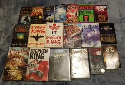 Stephen King Lot of 19 Paperback & Hardcover Books Used Condition(some Library)  - Image 1 of 4