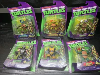 忍者神龟 2012 年再版 6 件套 Nickelodeon 动作玩偶  — 第 1/4 张图片