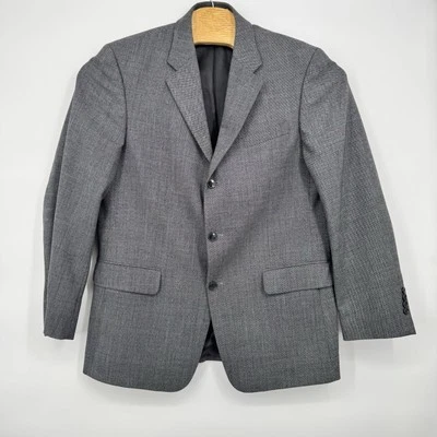 Blazer Traje Chaqueta 3 Botones 100% Lana Kenneth Cole Para Hombre Talla 44R Gris Conciencia Foto 1 de 4