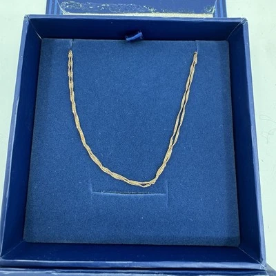 "Collar de cadena retorcido de oro rosa ligero JTV 10k Singapur 24"" con caja" Foto 1 de 4
