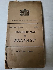 1939 One Inch Map Of BELFAST | SHEET 7 | Ordinance Survey of Northern Ireland - Picture 1 of 6