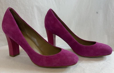 Talbots Tacones Altos Mujer Talla 6.6 Rosa Fucsia Gamuza Barbiecore Foto 1 de 4