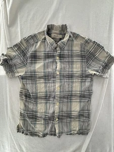 Tommy Bahama Herren Seidenmischung Knopfleiste Kurzarm Fensterscheibe kariert Medium - Bild 1 von 6