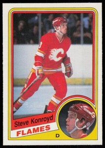 1984-85 O-Pee-Chee OPC Steve Konroyd Calgary Flames #226