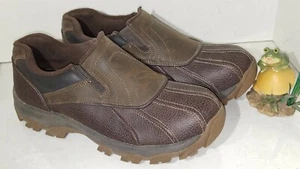 Bass Cooper Braun Leder Gummi Regen Schuhe Niedrig Winter Herren Größe 12 M - Bild 1 von 9