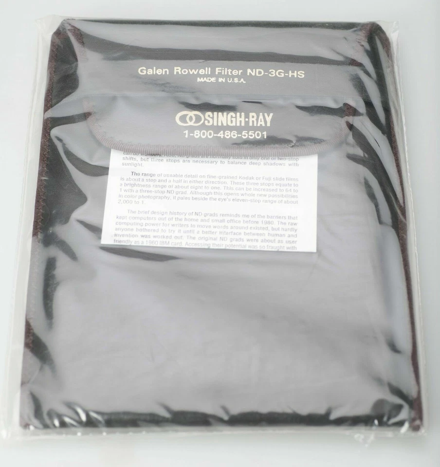 Singh-Ray filter Graduated Neutral Density - 130x185mm (Xpro) 3-stop HARD edge - Image 1 of 1