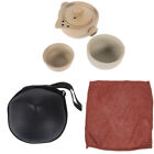 Portable Ceramic Tea Set With Bag And Towel For Home, Travel, And Office