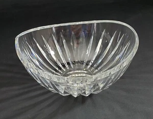 Impresionante cuenco único ovalado acanalado cristal corte Waterford vintage en forma de lágrima 8"___ - Imagen 1 de 7