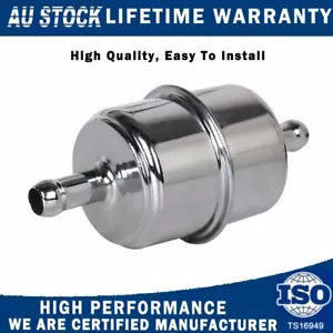 NEW Aluminium Motorcycle Inline Petrol / Diesel Oil Fuel Filter 10mm 3/8" Pipe - Picture 1 of 10