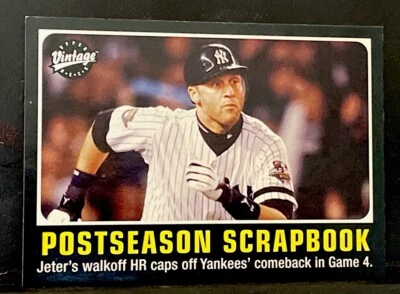 Derek Jeter 2002 UD Vintage "Postseason Scrapbook" #297 MLB HOF NY Yankees STAR - Image 1 of 2