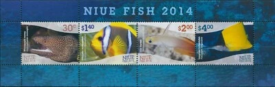 Niue 2014 - Tropical Fish - Miniature Sheet - Mint Hinged - Image 1 of 2