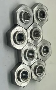 CLAMPING NUT/KNOB ALUMINUM HEX HEAD FEMALE M12-1.75mm THREADED Qty.8 (NOV150) - Picture 1 of 5