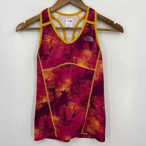 The North Face Tank Top Women's XS Purple Orange Racerback Logo Stretch Gym Yoga - Picture 1 of 11