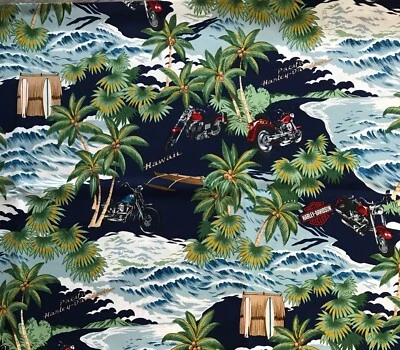 Tela por comprar - Motocicletas Harley Davidson HAWAII en el Pacífico - 43” de ancho Foto 1 de 2