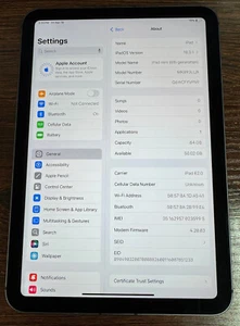 Apple iPad mini (6th Generation) 64GB Wi-Fi + 5G Cellular Space Gray (PLS READ) - Picture 1 of 6