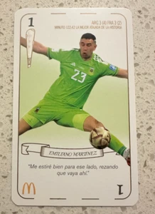 2024 Emiliano Martínez 1 Basto Panini Argentina Campeones del Mundo McDonalds - Imagen 1 de 2