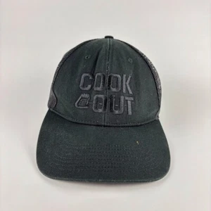 Truckermütze Cook Out Restaurant schwarz Mitarbeiter bestickt doppelt Druckknopflasche Mütze - Bild 1 von 8
