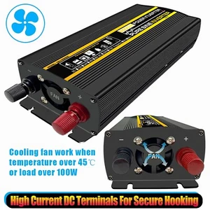 Inversor de potencia de onda sinusoidal pura transformador de voltaje convertidor de 12v/24v a 220v - Imagen 1 de 19
